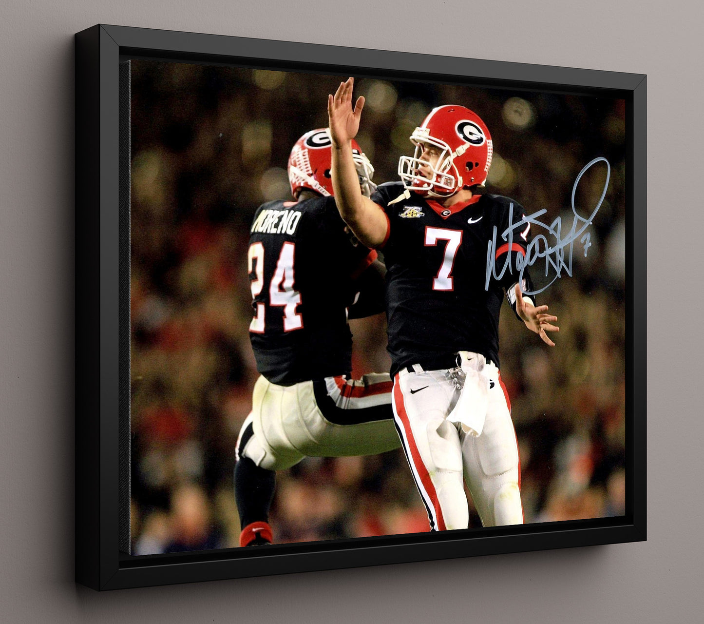 Georgia Football - Stafford and Moreno Backfield Duo 8x10 Framed Canvas college football wall art