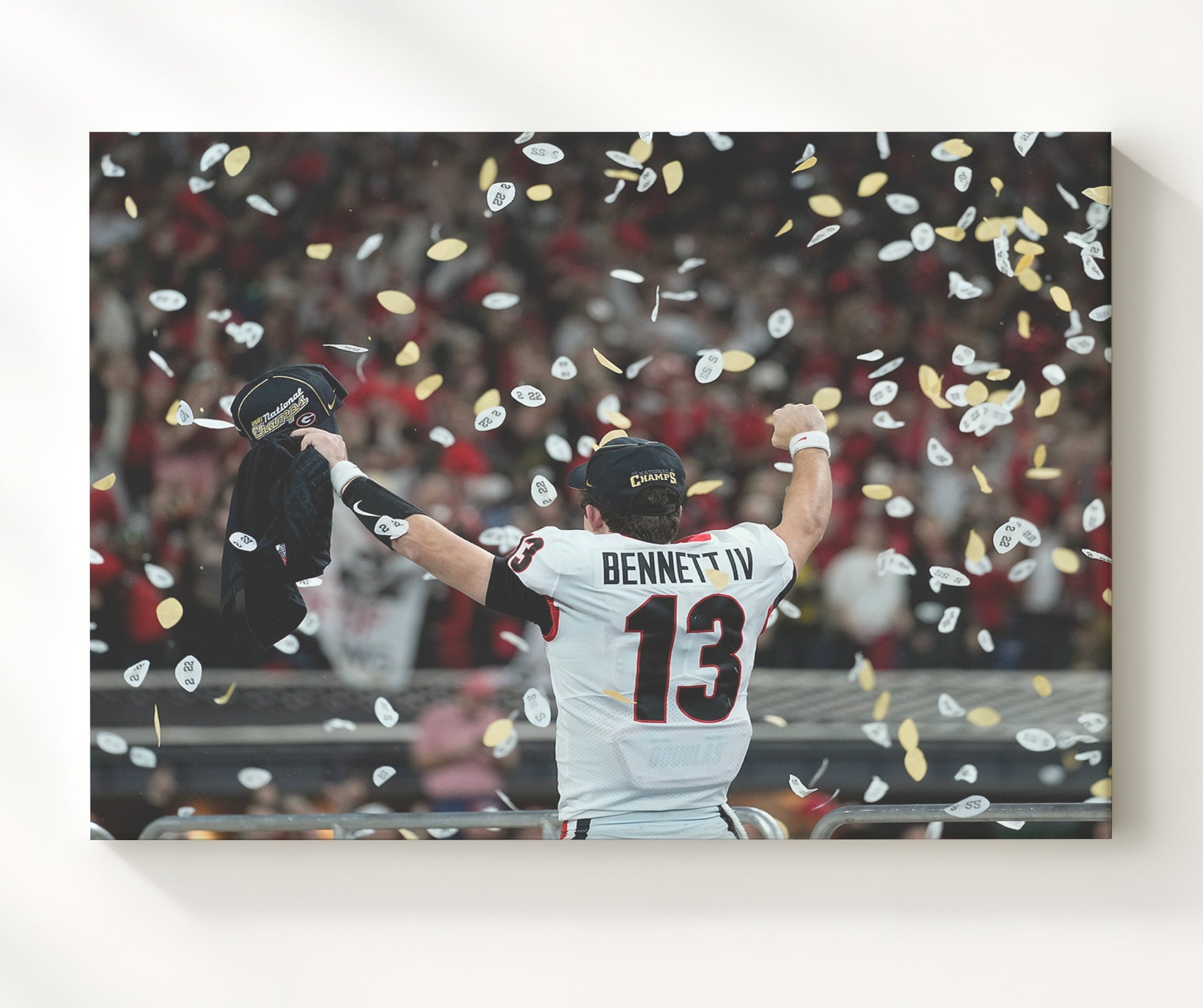 Georgia Football - Stetson Bennett Celebration Moment 8x10 Canvas college football wall art