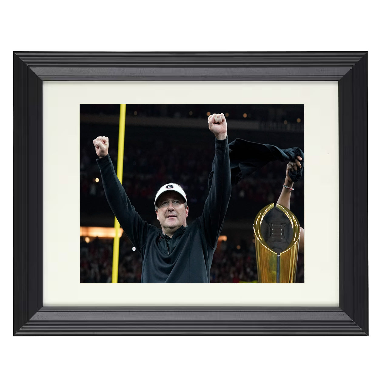Georgia Stetson Bennett National Championship Trophy Kiss 8x10 black beveled frame college football wall art
