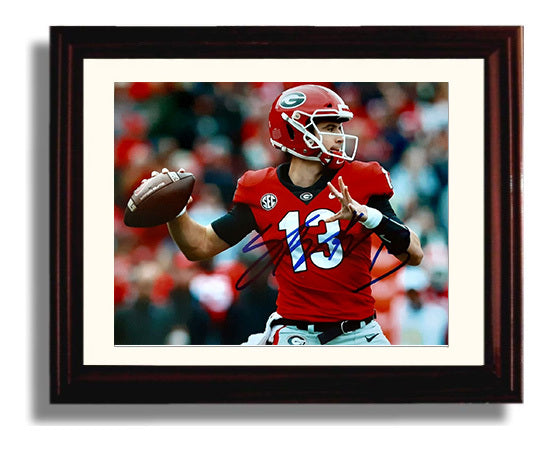 Georgia Football - Stetson Bennett Passing Pose 8x10 Beveled Frame college football wall art