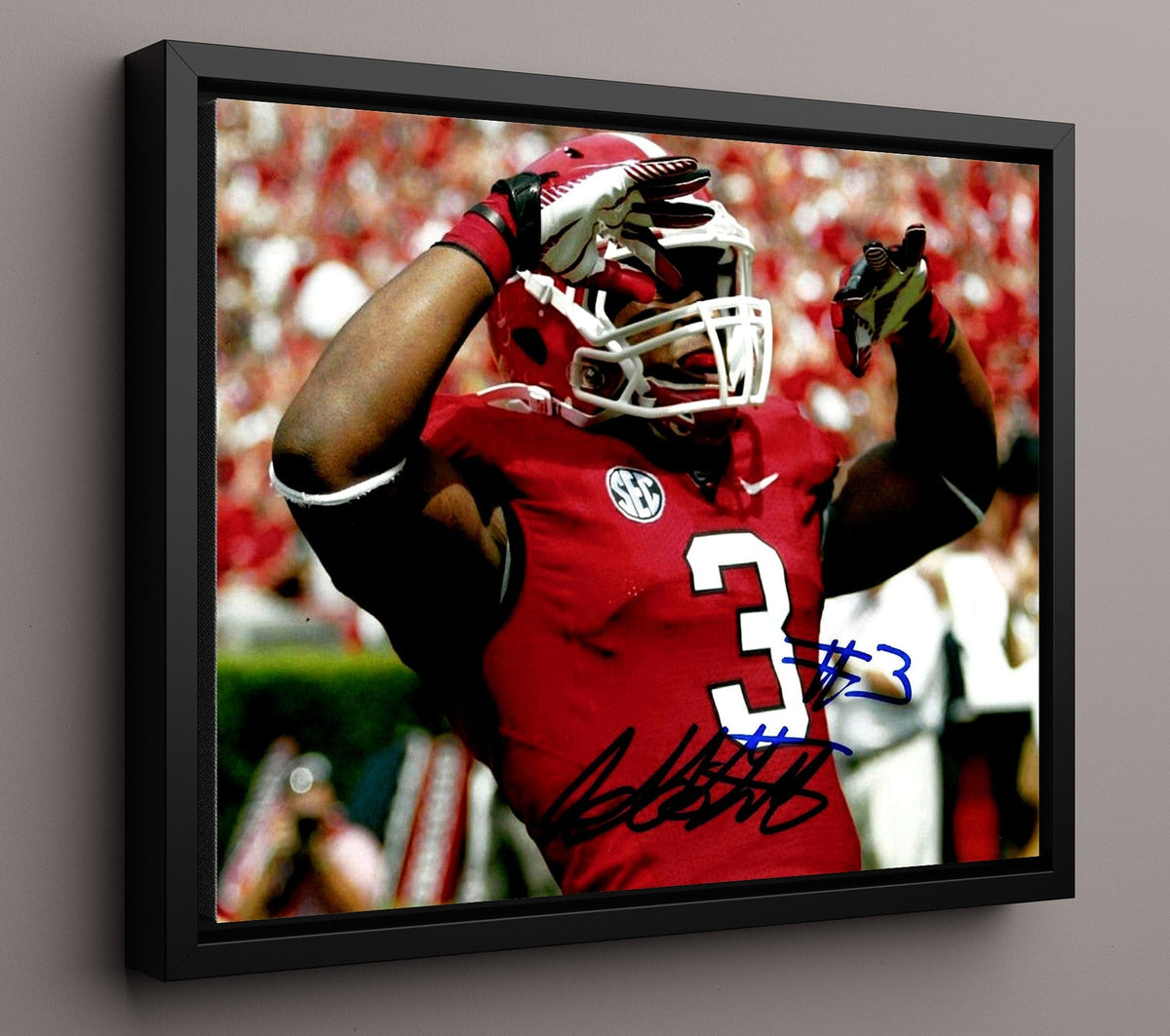 Georgia Football - Todd Gurley Explosive Breakaway Run 8x10 Framed Canvas college football wall art