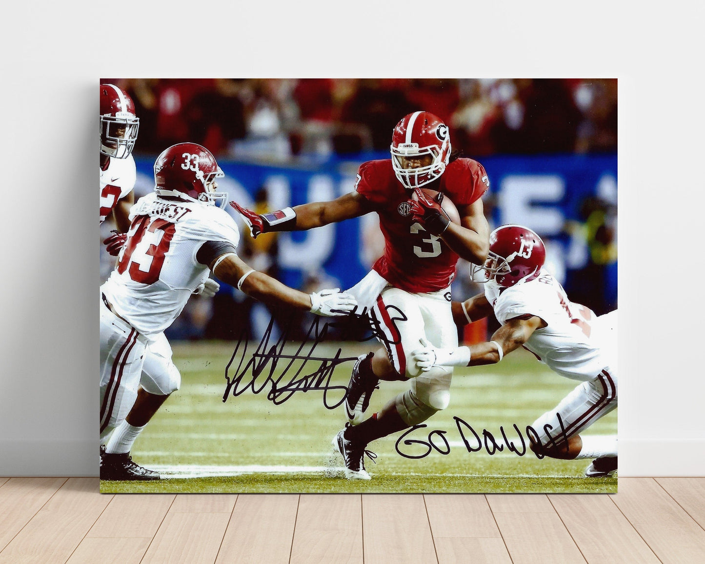 Georgia Football - Todd Gurley Stiff Arm Run 8x10 Unframed Print college football wall art