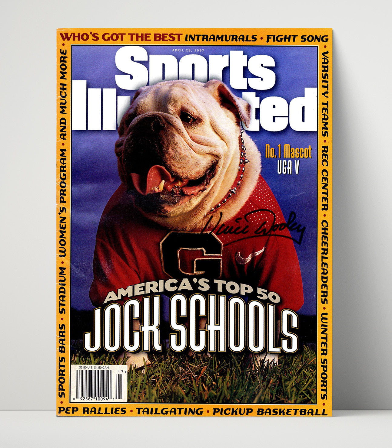 Georgia Football UGA Mascot SI Cover Spirit Portrait College Football Wall Art 16x20 Unframed Print wall art print – College Football decor