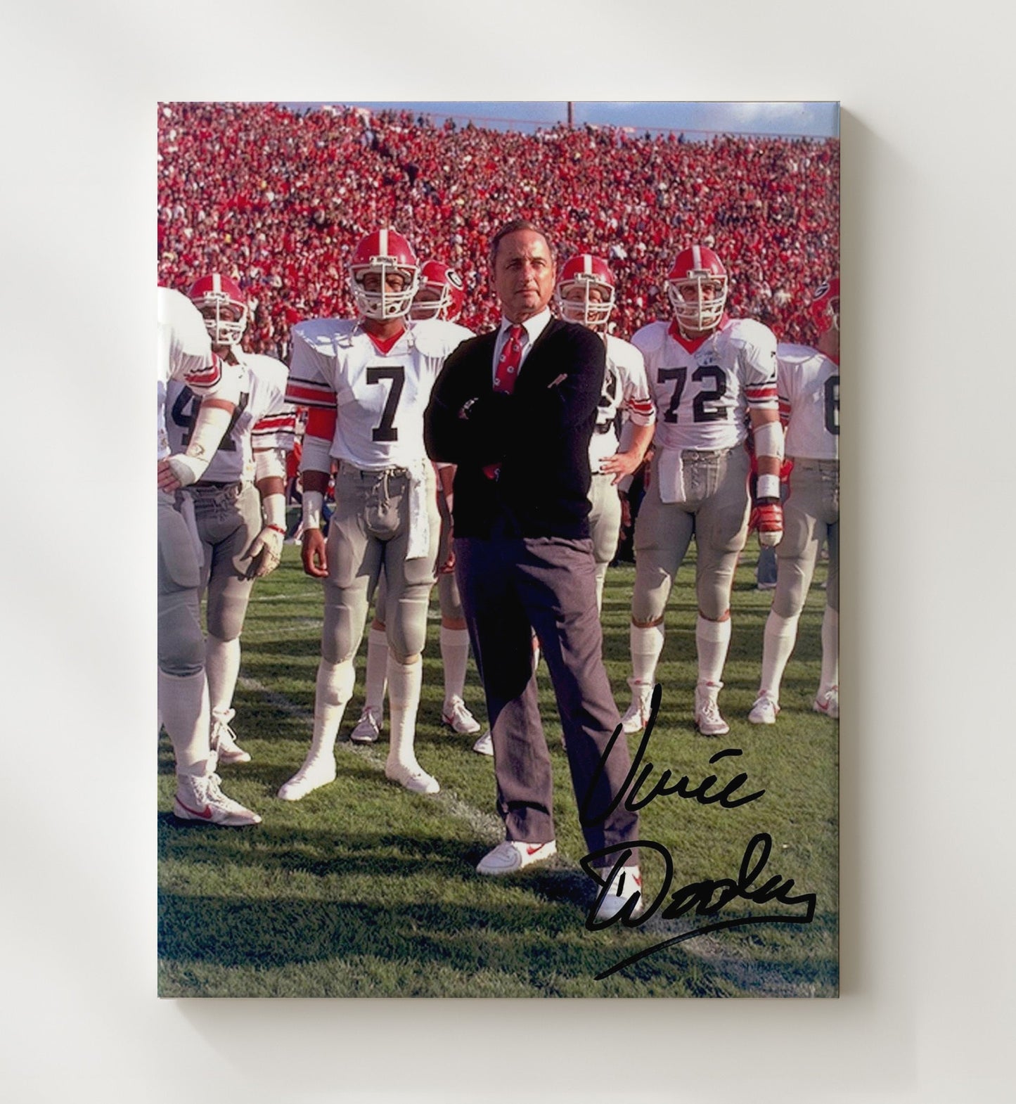 Georgia Football - Vince Dooley Sideline Command Presence 8x10 Canvas college football wall art