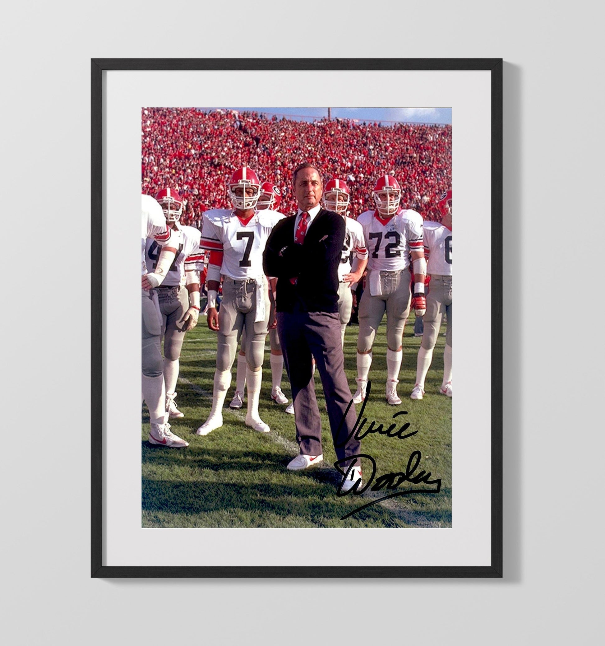 Georgia Football - Vince Dooley Sideline Command Presence 8x10 Gallery Frame college football wall art