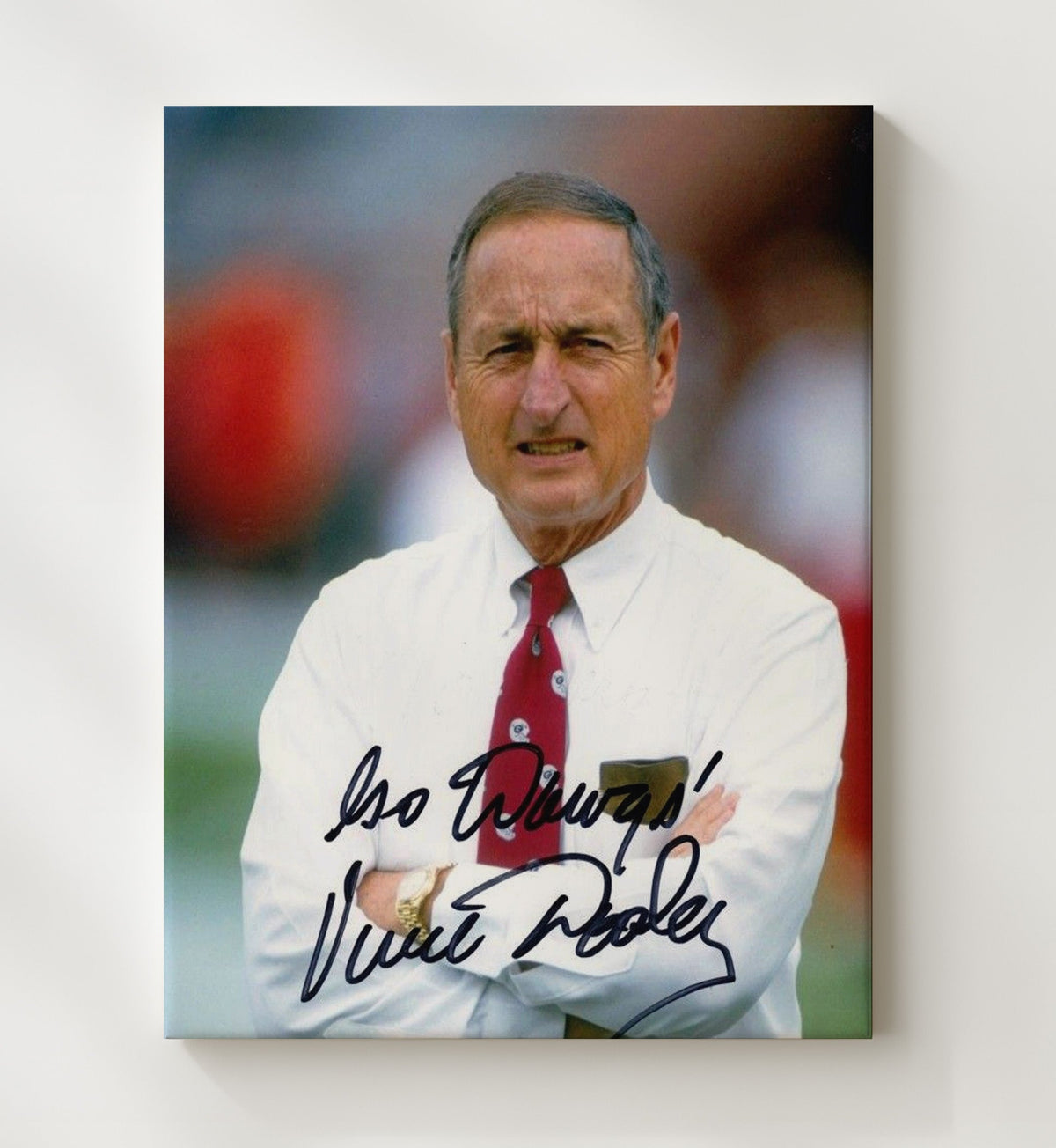 Georgia Football - Vince Dooley Sideline Leadership Portrait 8x10 Canvas college football wall art