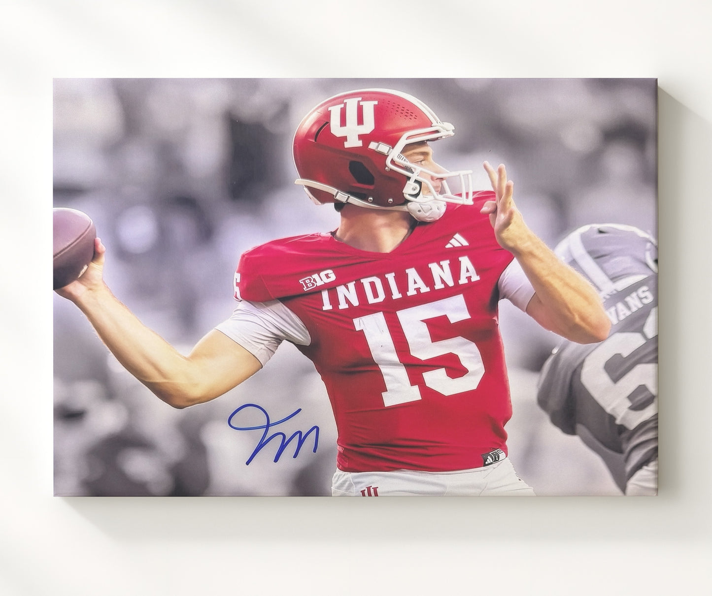 Indiana Football - Fernando Mendoza Hoosier Legend Game-Time Throw 8x10 Canvas college football wall art