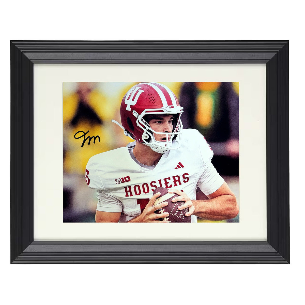 Indiana Football - Fernando Mendoza Hoosier Pocket Passing Focus 8x10 Beveled Frame college football wall art
