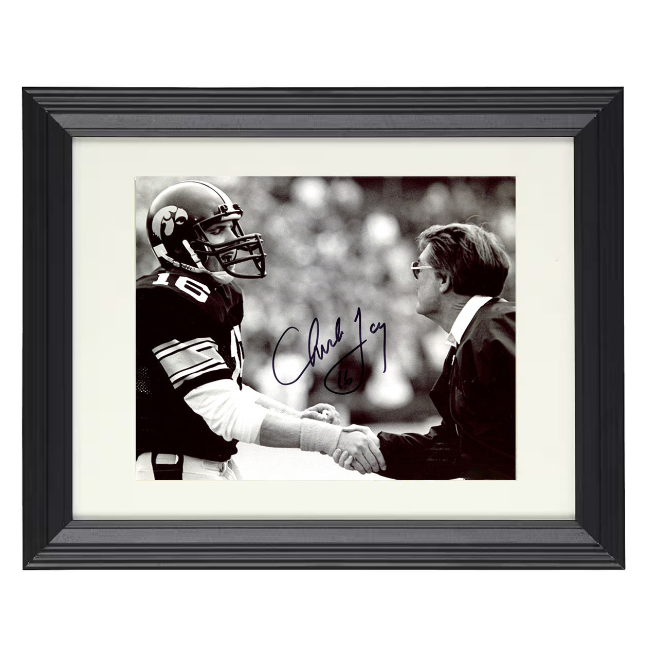 Iowa Football - Chuck Long Sideline Portrait 8x10 Beveled Frame college football wall art