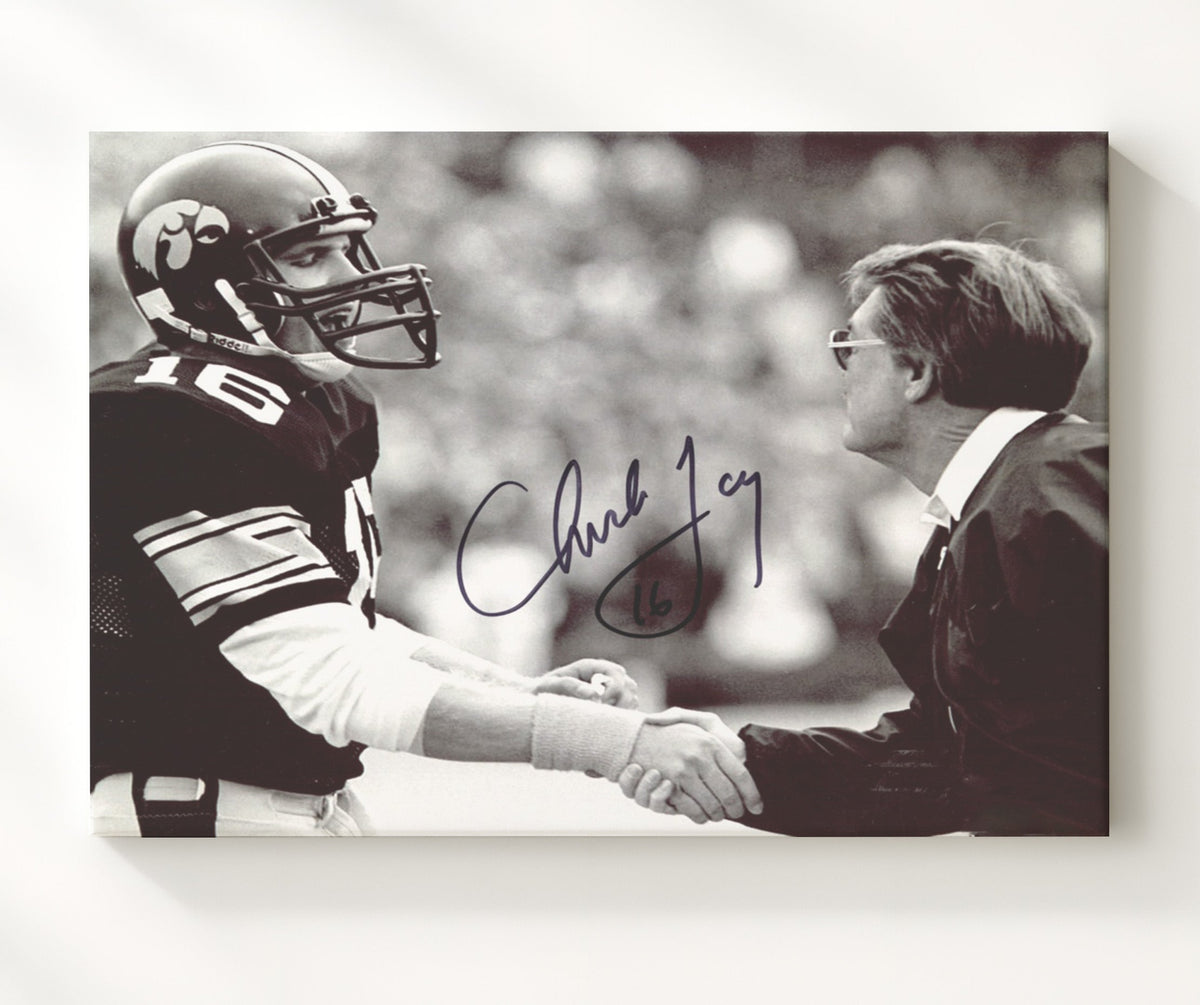 Iowa Football - Chuck Long Sideline Portrait 8x10 Canvas college football wall art