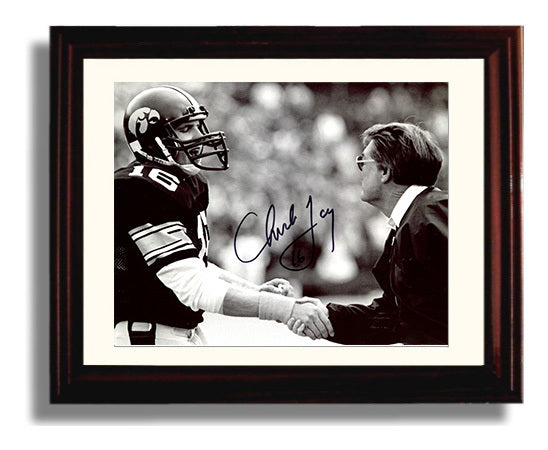 Iowa Football - Chuck Long Sideline Portrait 8x10 Beveled Frame college football wall art
