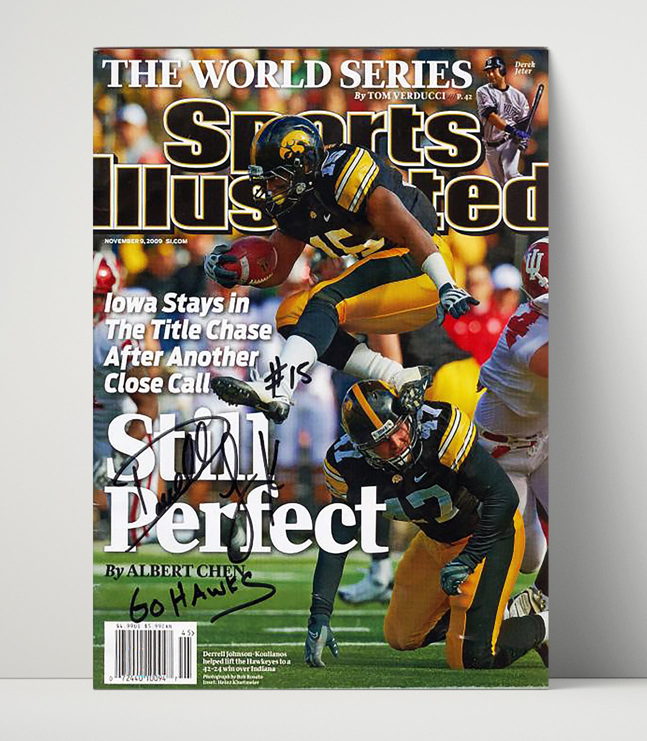 Iowa Football Derrell Johnson-Koulianos SI Cover Action 2009 College Football Wall Art 16x20 Unframed Print wall art print – College Football decor