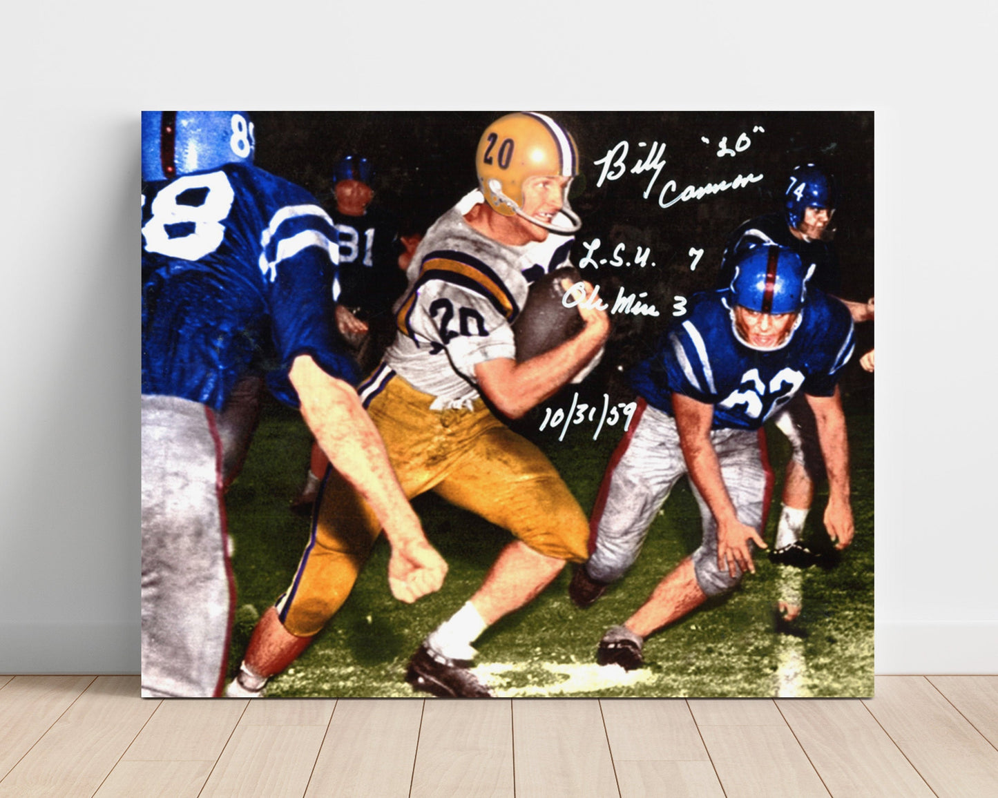 LSU Football - Billy Cannon Open Field Sprint Vintage 8x10 Unframed Print college football wall art