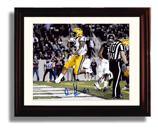 LSU Football - Derrius Guice Running Through Contact 8x10 Beveled Frame college football wall art