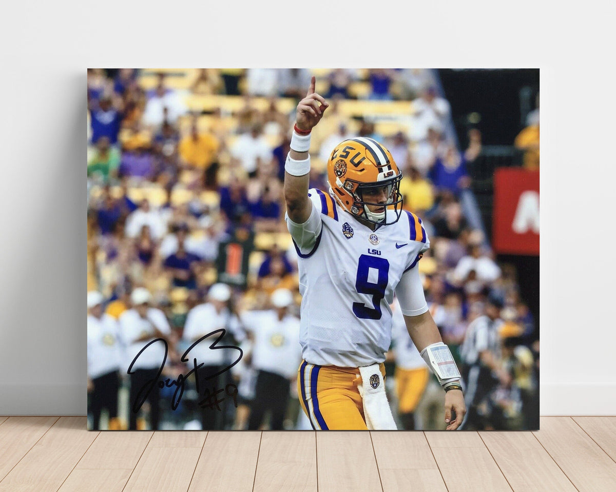 LSU Football - Joe Burrow Touchdown Celebration Point 8x10 Unframed Print college football wall art