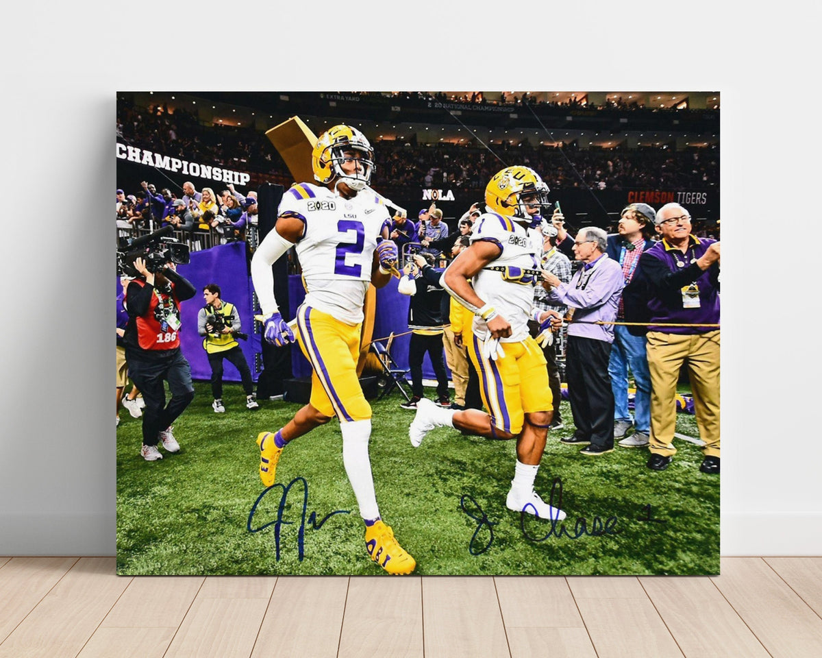 LSU Football - Justin Jefferson and JaMarr Chase Championship Entrance 8x10 Unframed Print college football wall art