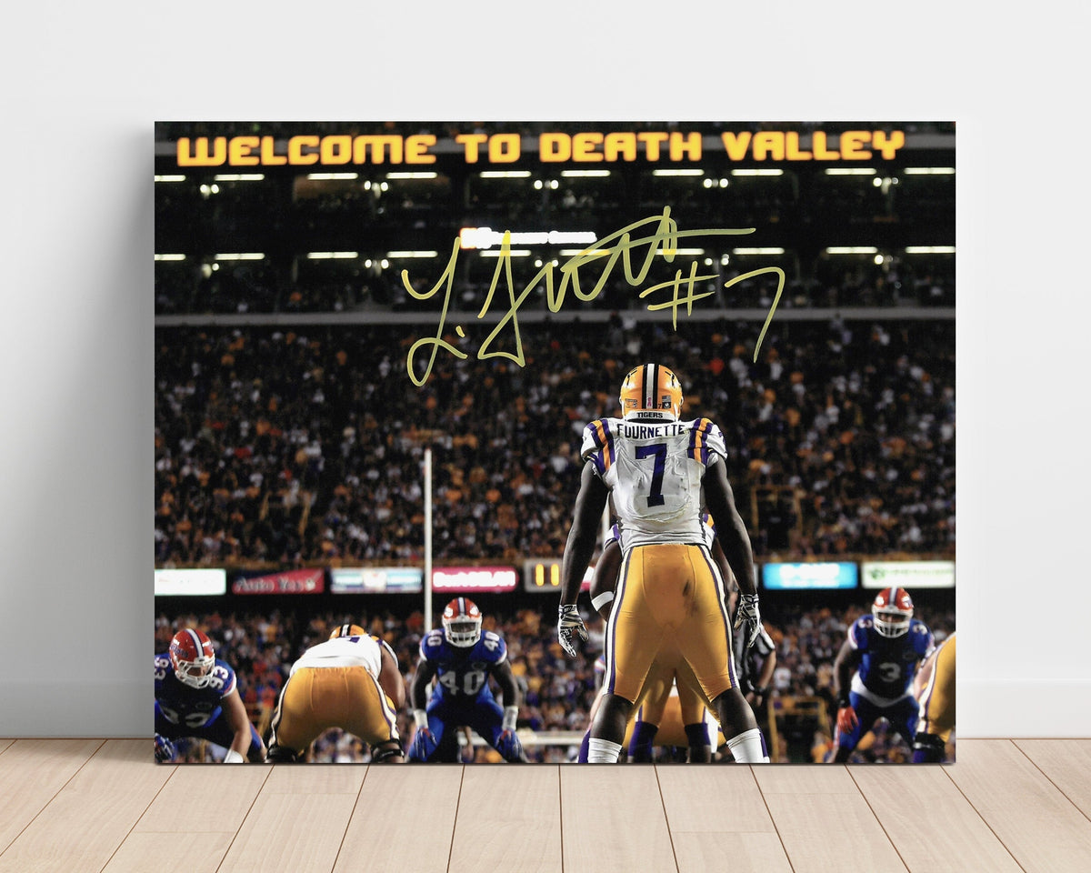 LSU Football - Leonard Fournette Death Valley Line Stance 8x10 Unframed Print college football wall art