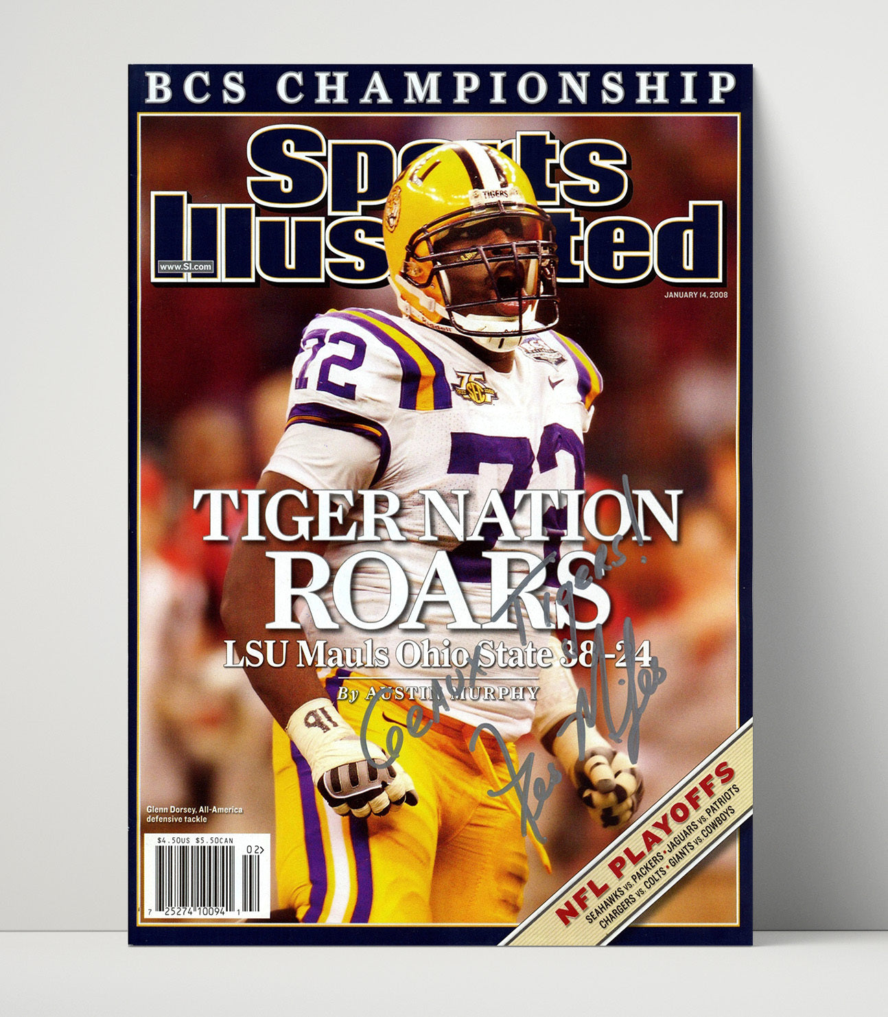 LSU Football Les Miles Tiger Nation Leader College Football Wall Art 16x20 Unframed Print wall art print – College Football decor
