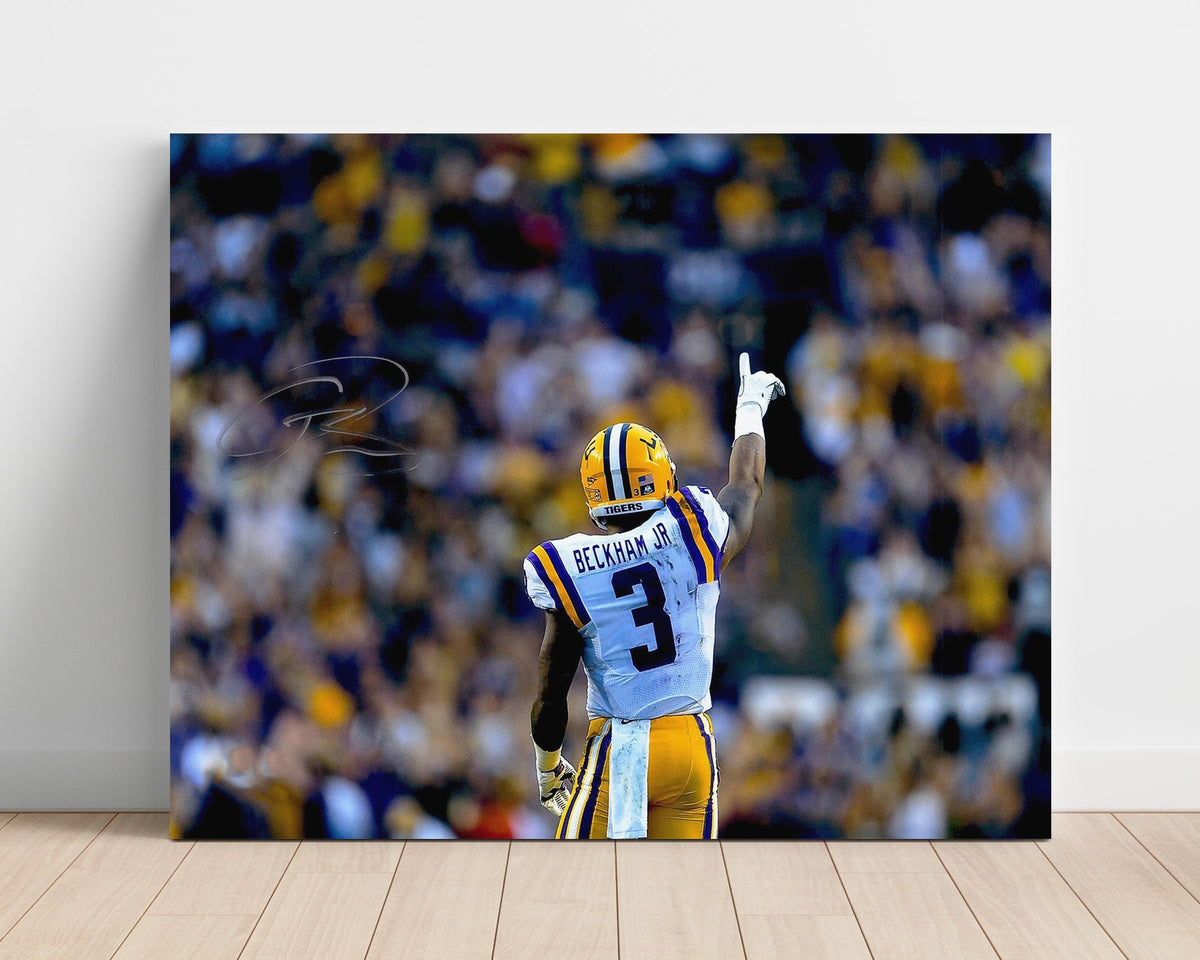 LSU Football - Odell Beckham Jr Celebration Point Gesture 8x10 Unframed Print college football wall art