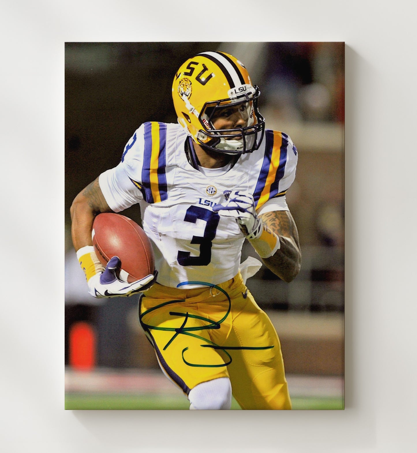 LSU Football - Odell Beckham Jr Open Field Run 8x10 Canvas college football wall art