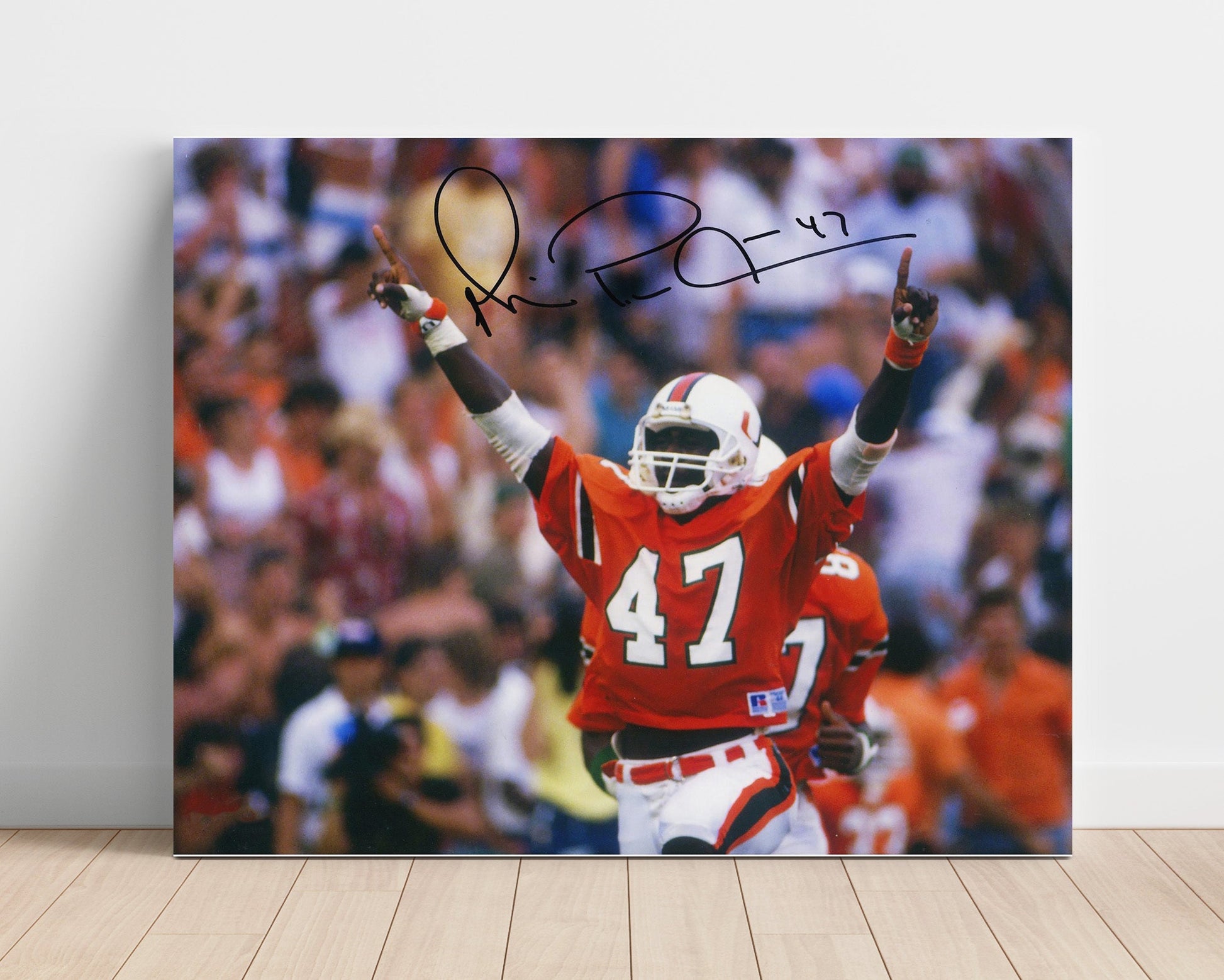 Miami Football - Michael Irvin Touchdown Celebration Arms Raised 8x10 Unframed Print college football wall art