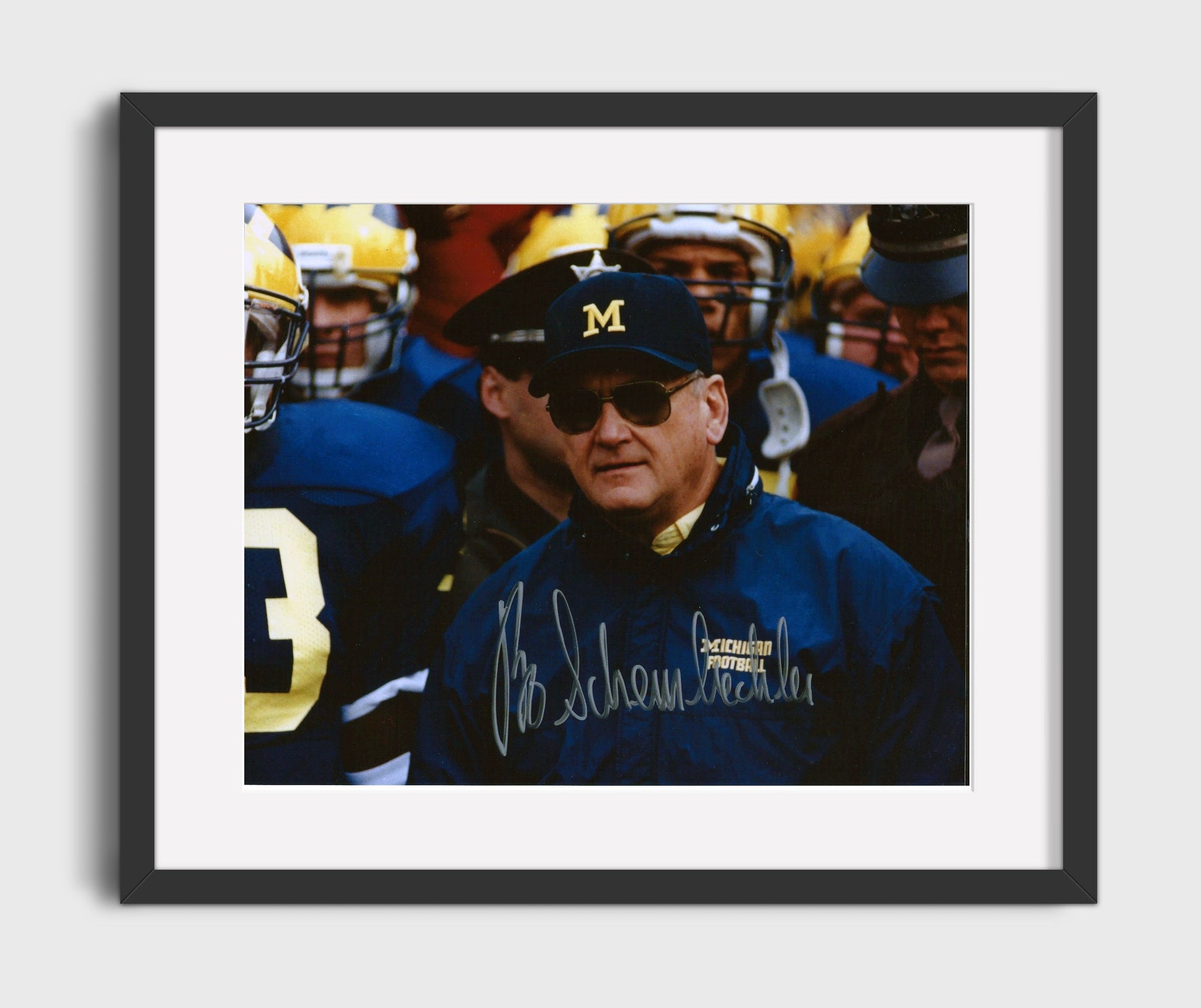 Michigan Football - Bo Schembechler Sideline Leadership Portrait 8x10 Gallery Frame college football wall art