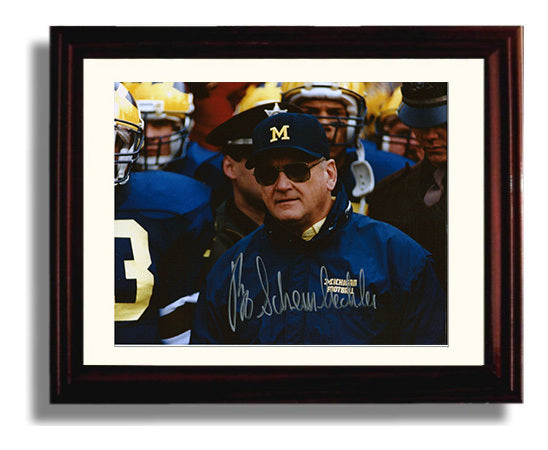 Michigan Football - Bo Schembechler Sideline Leadership Portrait 8x10 Beveled Frame college football wall art
