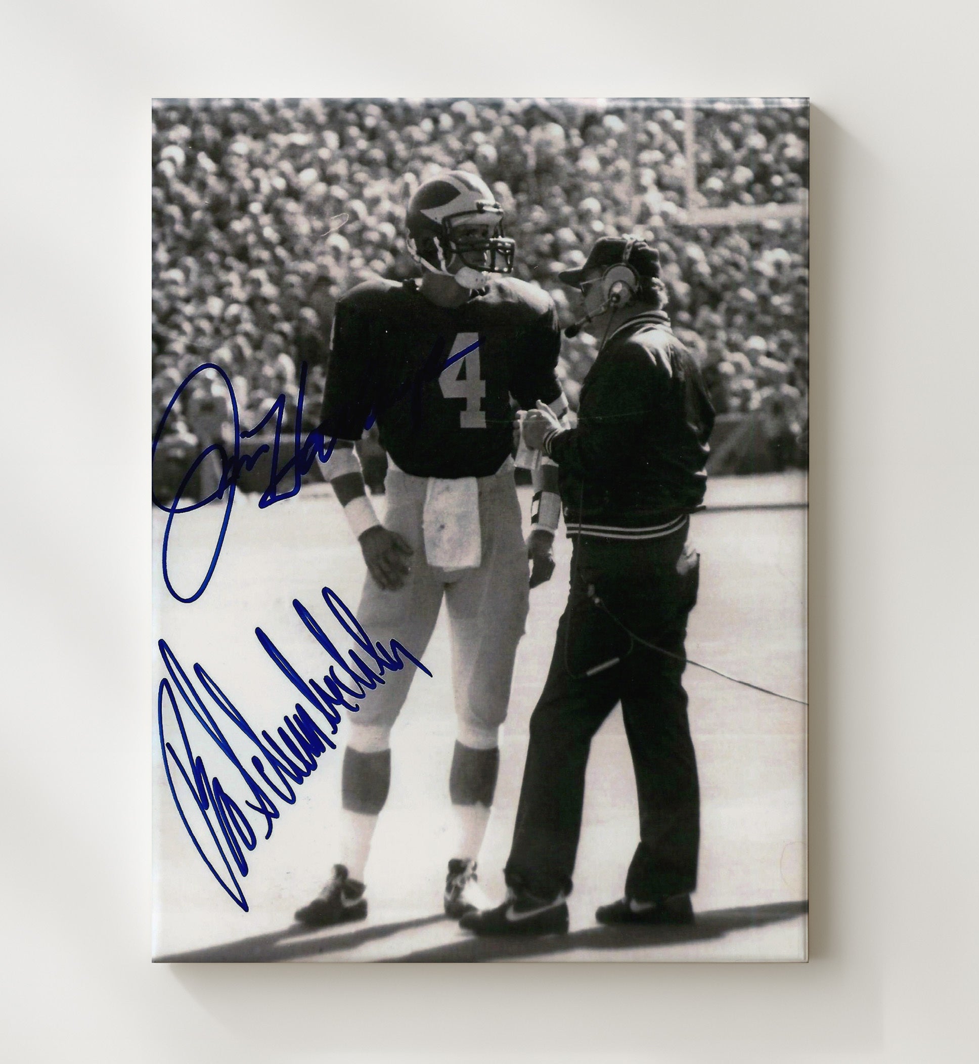 Michigan Football - Bo Schembechler and Harbaugh Sideline Legends 8x10 Canvas college football wall art