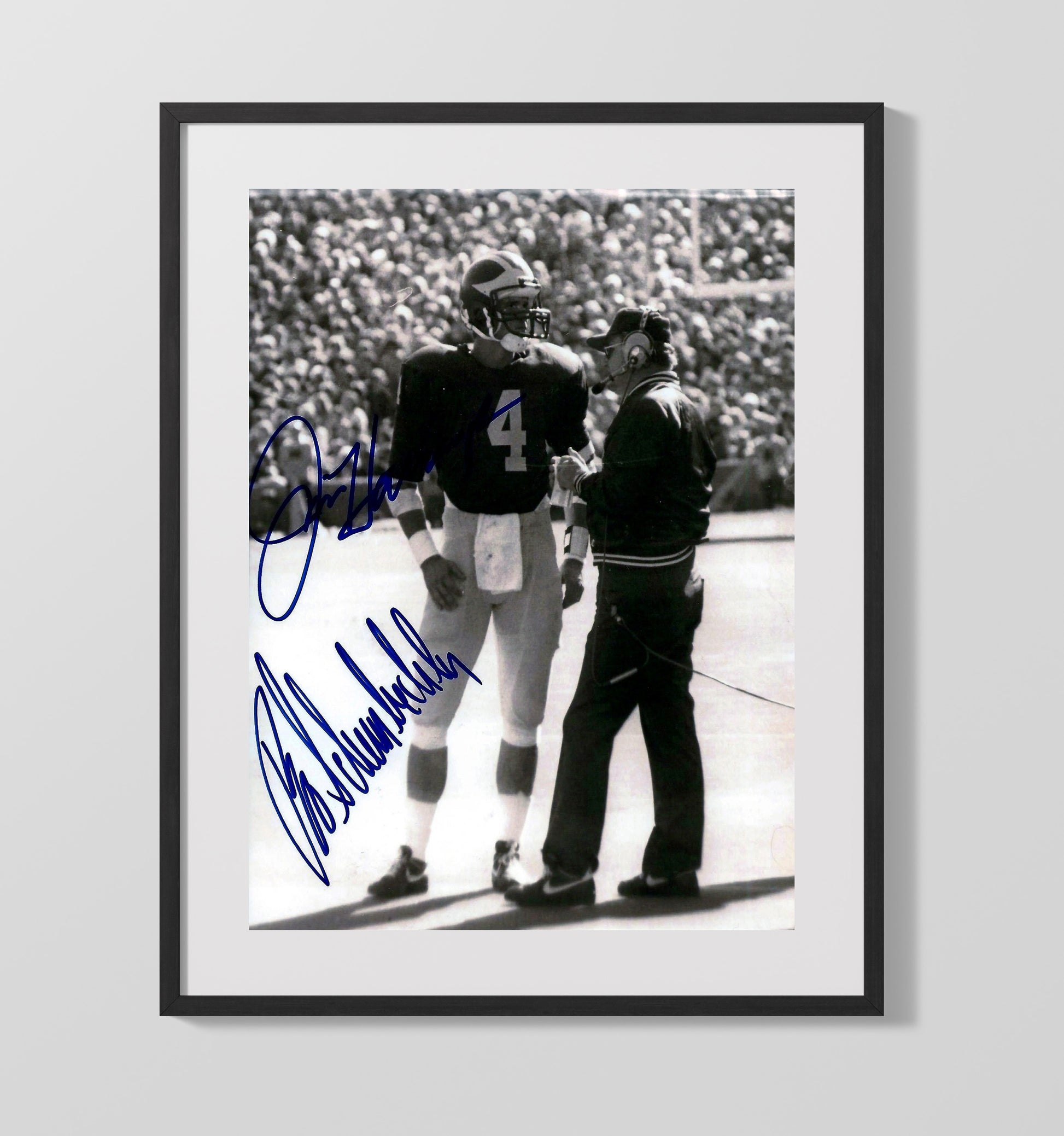 Michigan Football - Bo Schembechler and Harbaugh Sideline Legends 8x10 Gallery Frame college football wall art