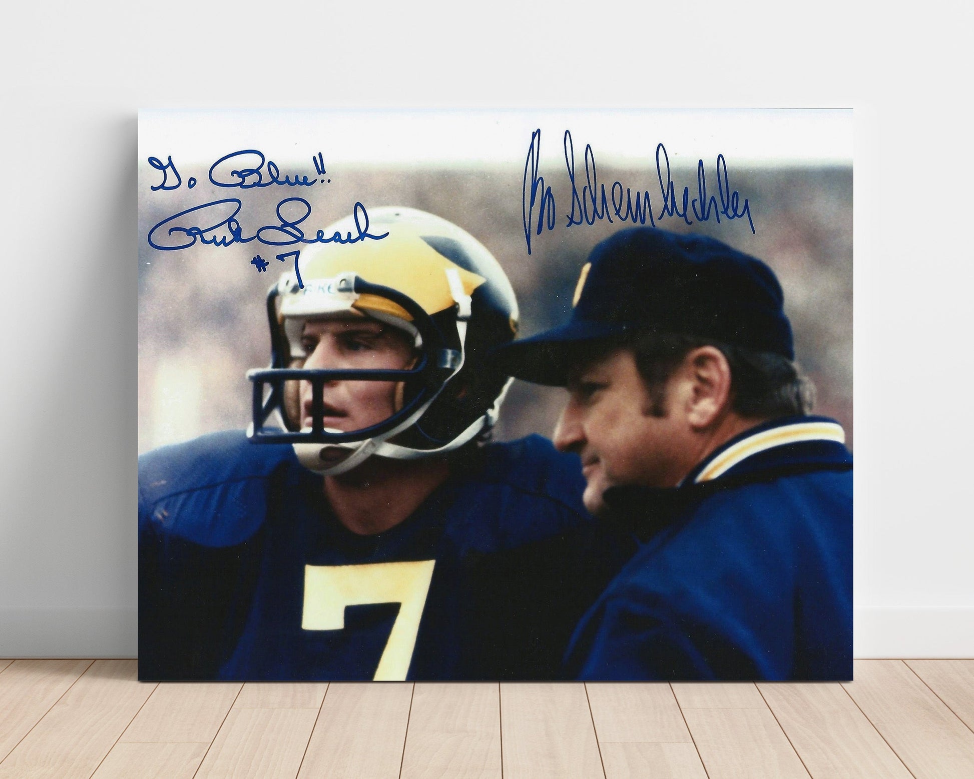 Michigan Football - Bo Schembechler and Rick Leach Sideline Duo 8x10 Unframed Print college football wall art