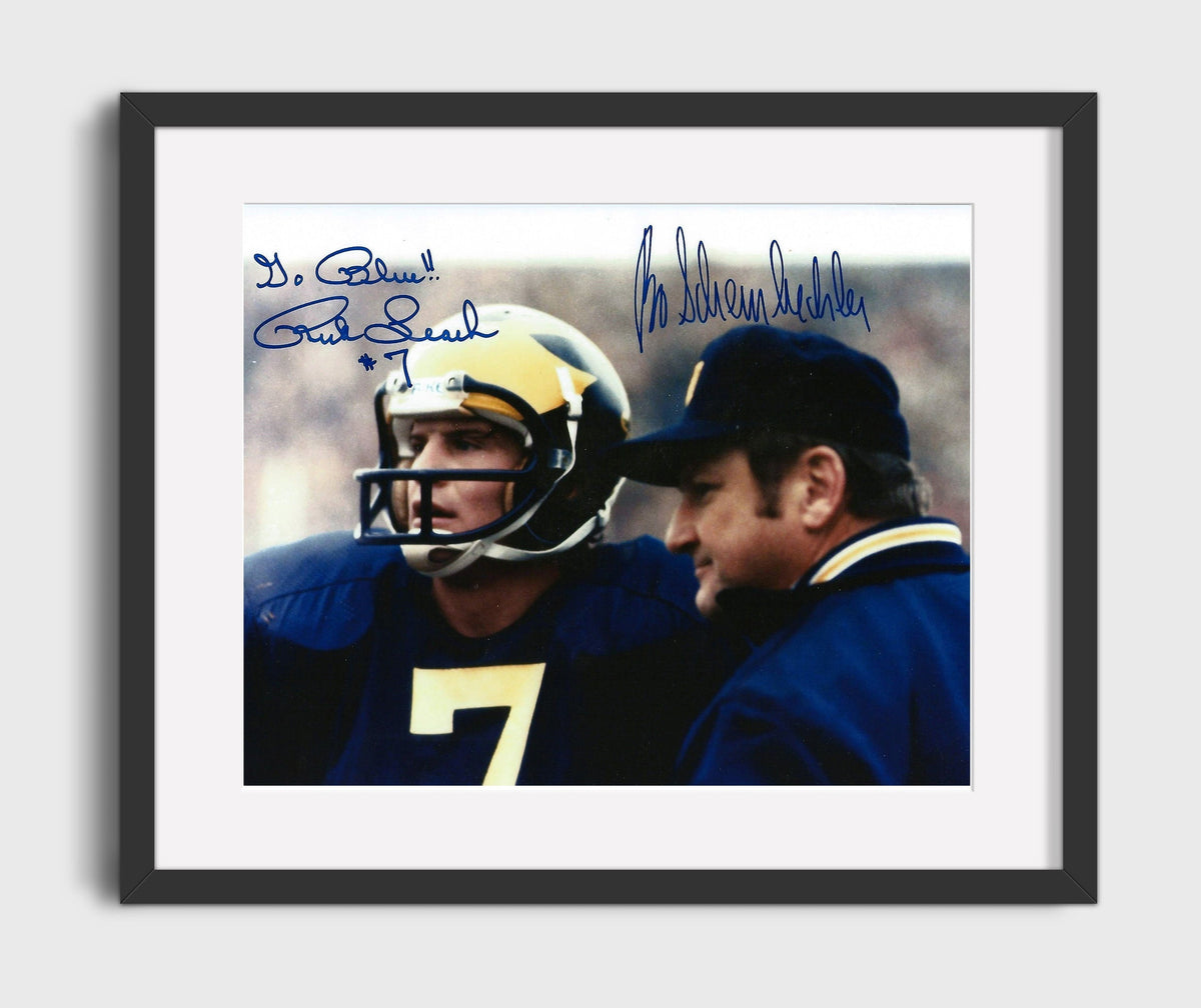 Michigan Football - Bo Schembechler and Rick Leach Sideline Duo 8x10 Gallery Frame college football wall art