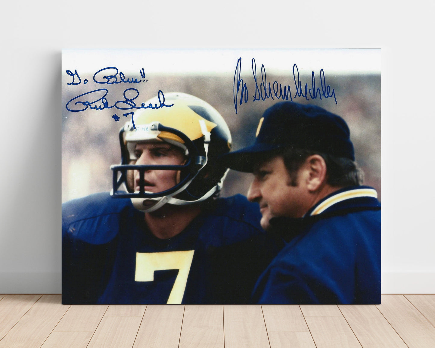 Michigan Football - Bo Schembechler and Rick Leach Sideline Duo 8x10 Unframed Print college football wall art