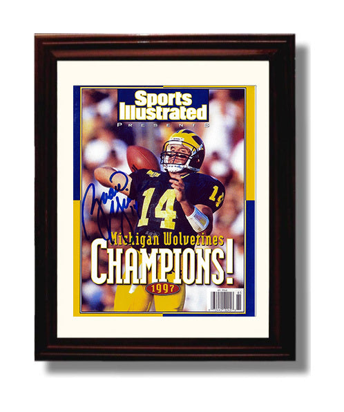 Michigan Football Brian Griese 1997 National Champions SI Cover College Football Wall Art 8x10 Beveled Frame wall art print – College Football decor