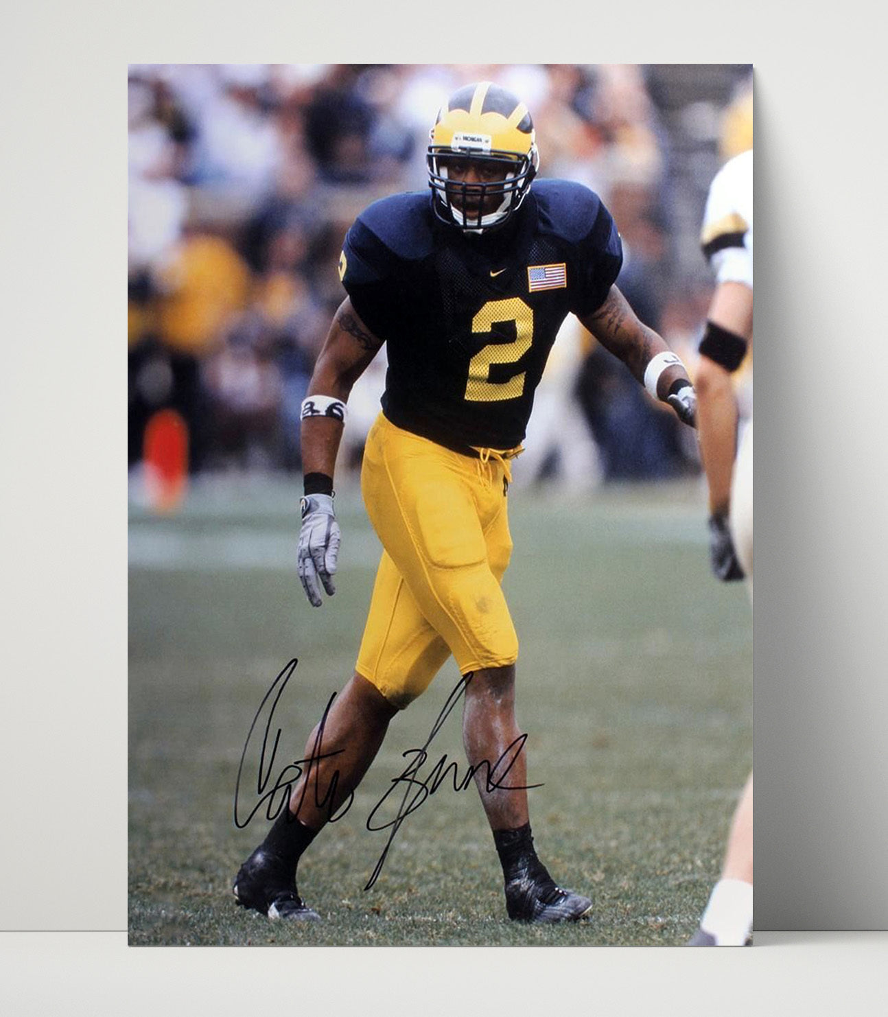 Michigan Football Cato June Defensive Presence College Football Wall Art 16x20 Unframed Print wall art print – College Football decor