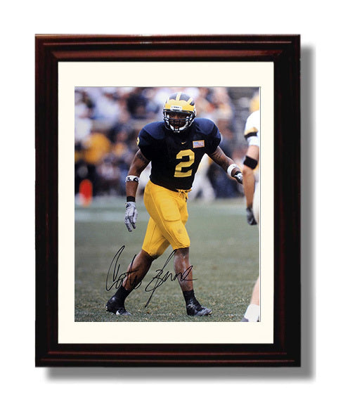 Michigan Football Cato June Defensive Presence College Football Wall Art 8x10 Beveled Frame wall art print – College Football decor