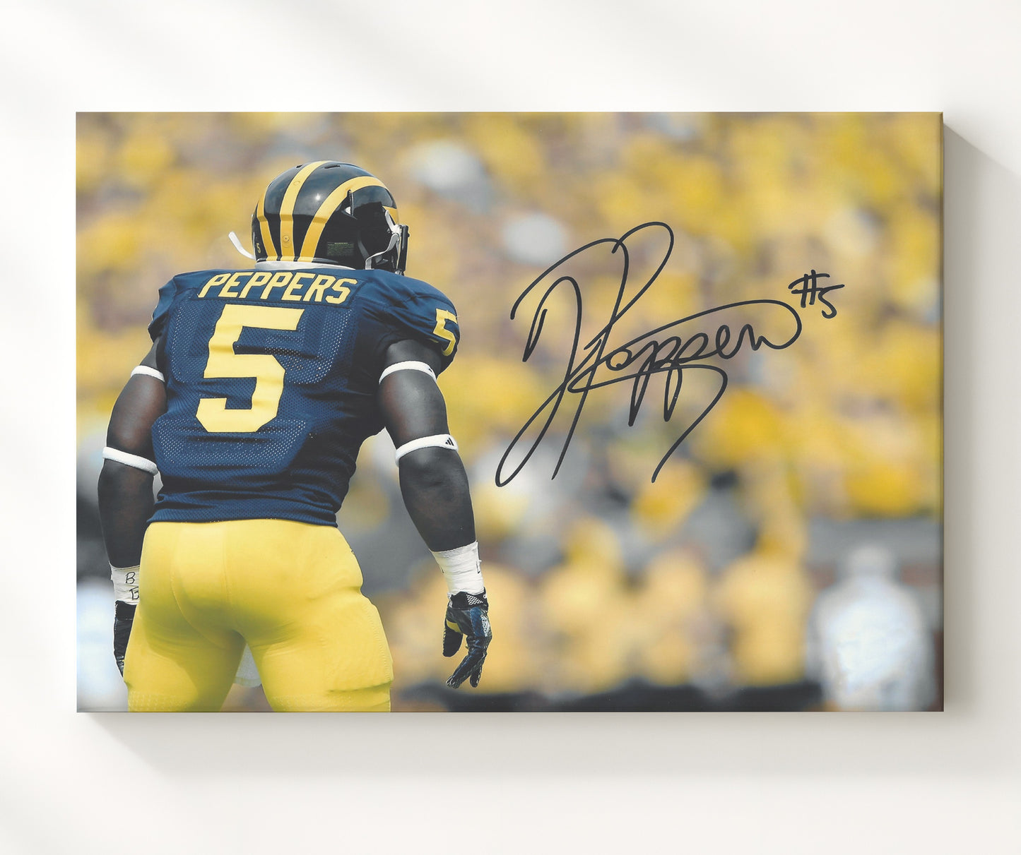 Michigan Football Jabrill Peppers Wolverine Versatility College Football Wall Art 20x24 Canvas wall art print – College Football decor