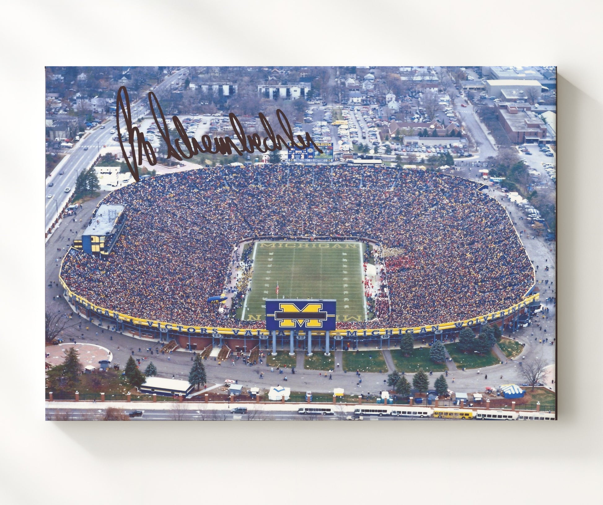 Michigan Football Michigan Stadium Big HouseBo Fortress College Football Wall Art 20x24 Canvas wall art print – College Football decor