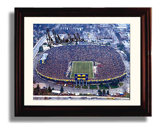 Michigan Football - Michigan Stadium Big HouseBo Fortress 8x10 Beveled Frame college football wall art