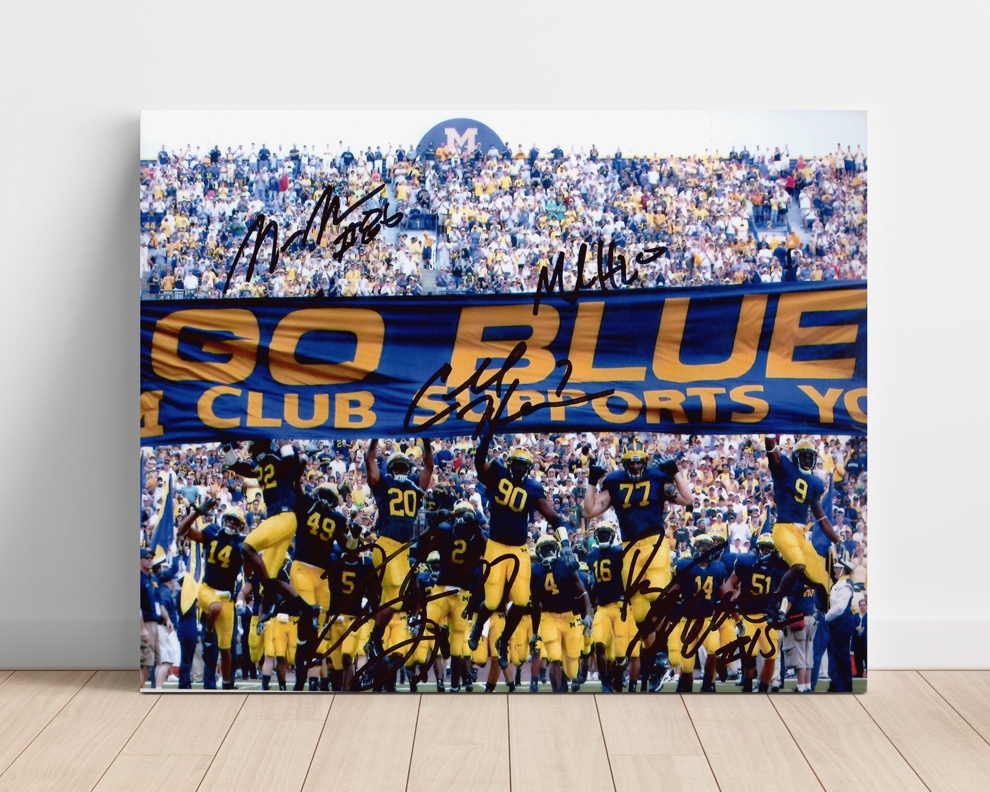 Michigan Football Michigan Team Go Blue Banner College Football Wall Art 16x20 Unframed Print wall art print – College Football decor
