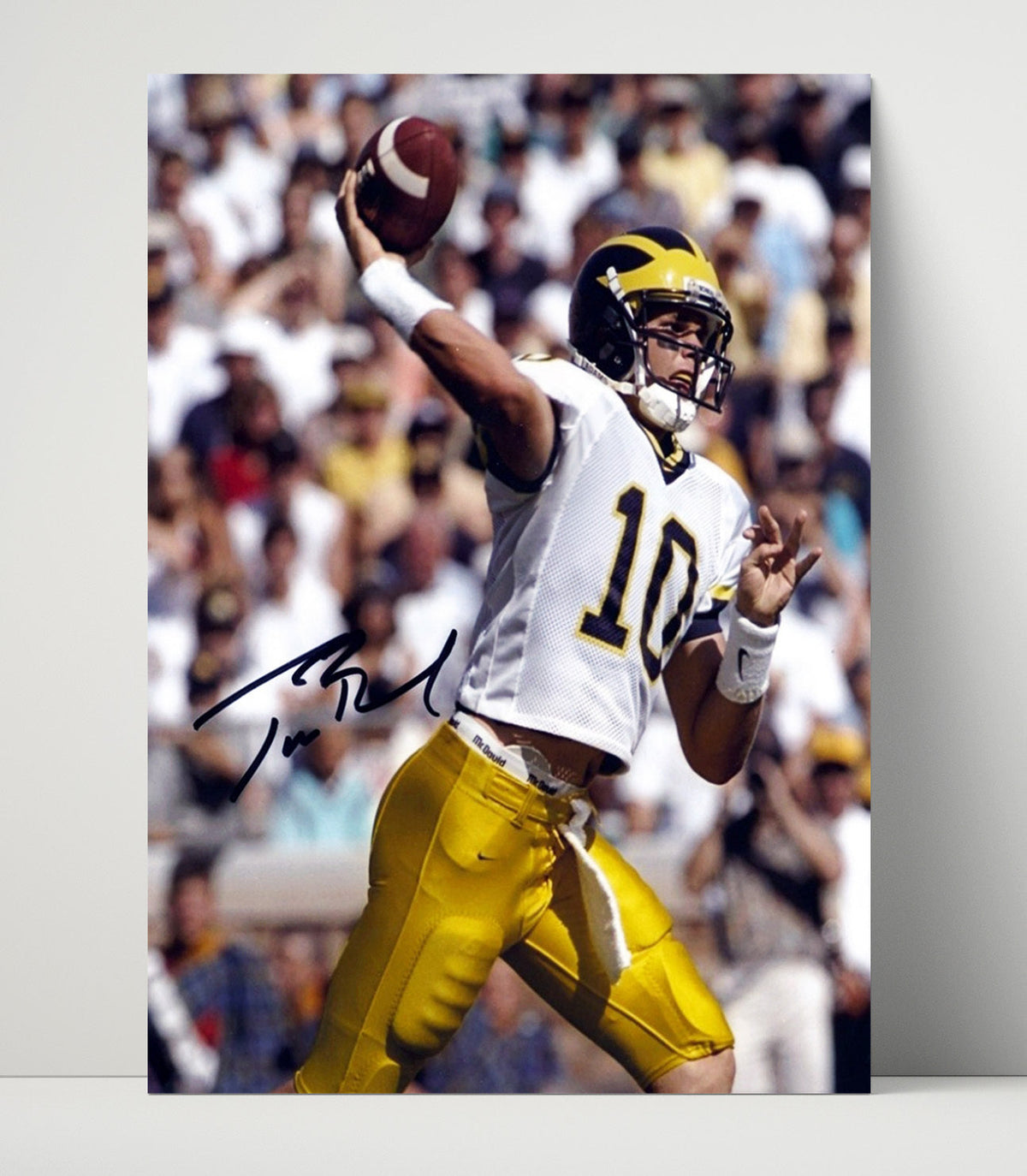 Michigan Football - Tom Brady Pocket Passing Form 8x10 Unframed Print college football wall art