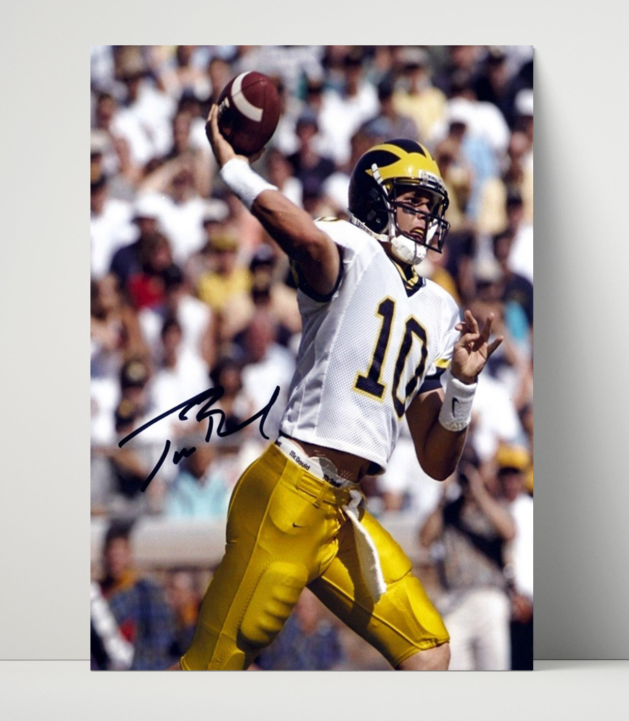 Michigan Football - Tom Brady Pocket Passing Form 8x10 Unframed Print college football wall art