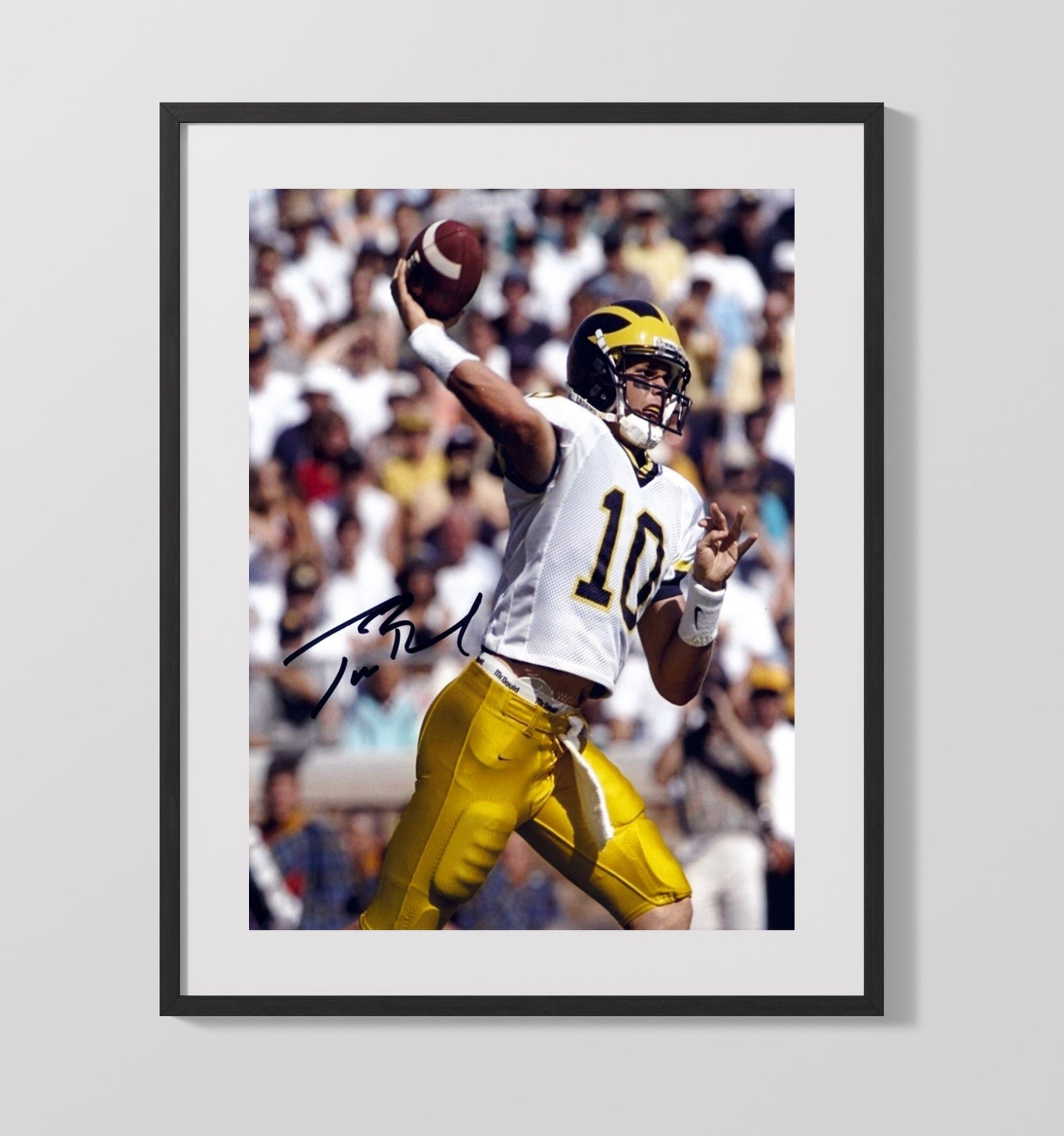 Michigan Football - Tom Brady Pocket Passing Form 8x10 Gallery Frame college football wall art