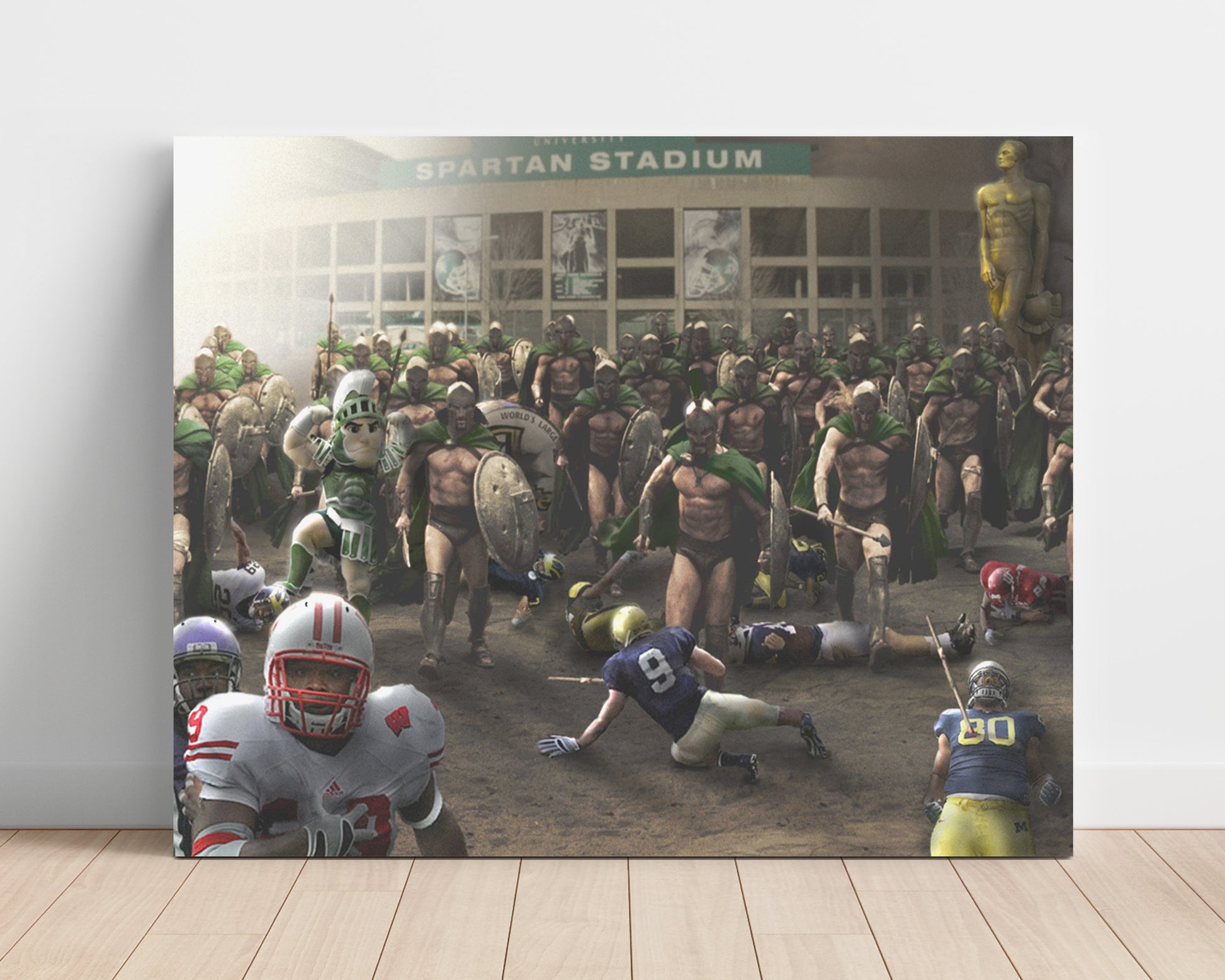 Michigan State - Spartan Stadium Charge 8x10 Unframed Print college football wall art