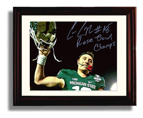 Michigan State Football Connor Cook Rose BowlSpartan Glory College Football Wall Art 8x10 Beveled Frame wall art print – College Football decor