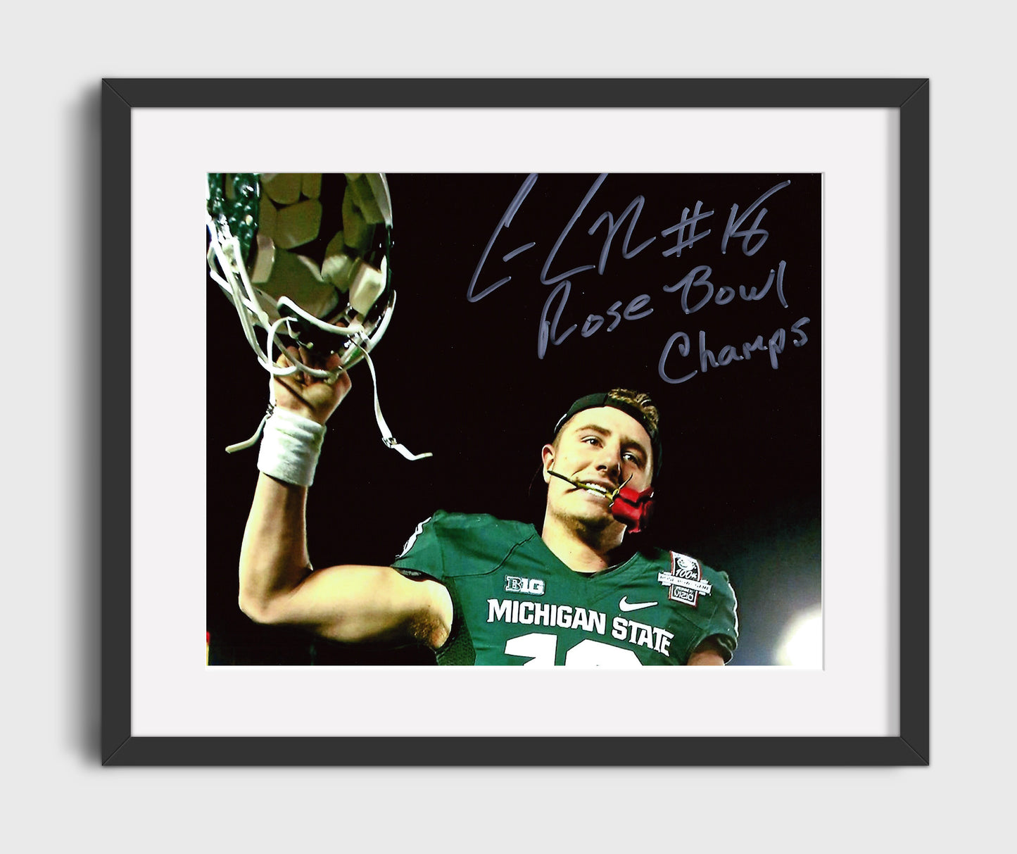 Michigan State Football Connor Cook Rose BowlSpartan Glory College Football Wall Art 16x20 Gallery Frame wall art print – College Football decor