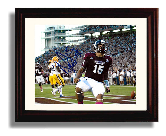 Mississippi State Football Dak Prescott End Zone Roar College Football Wall Art 8x10 Beveled Frame wall art print – College Football decor