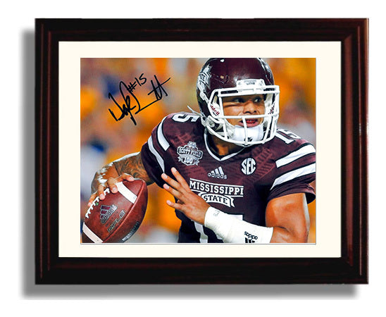 Mississippi State Football - Dak Prescott Pointing Celebration 8x10 Beveled Frame college football wall art