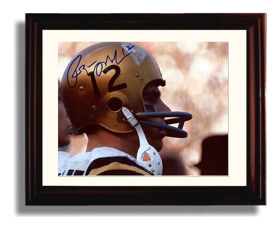 Navy Football - Roger Staubach Classic Helmet Profile 8x10 Beveled Frame college football wall art