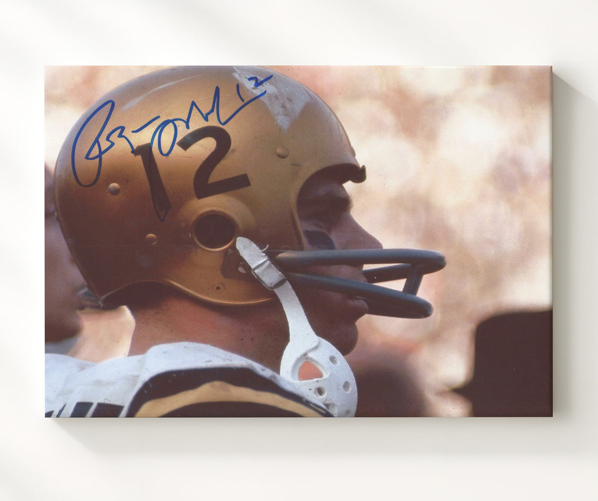 Navy Football - Roger Staubach Classic Helmet Profile 8x10 Canvas college football wall art