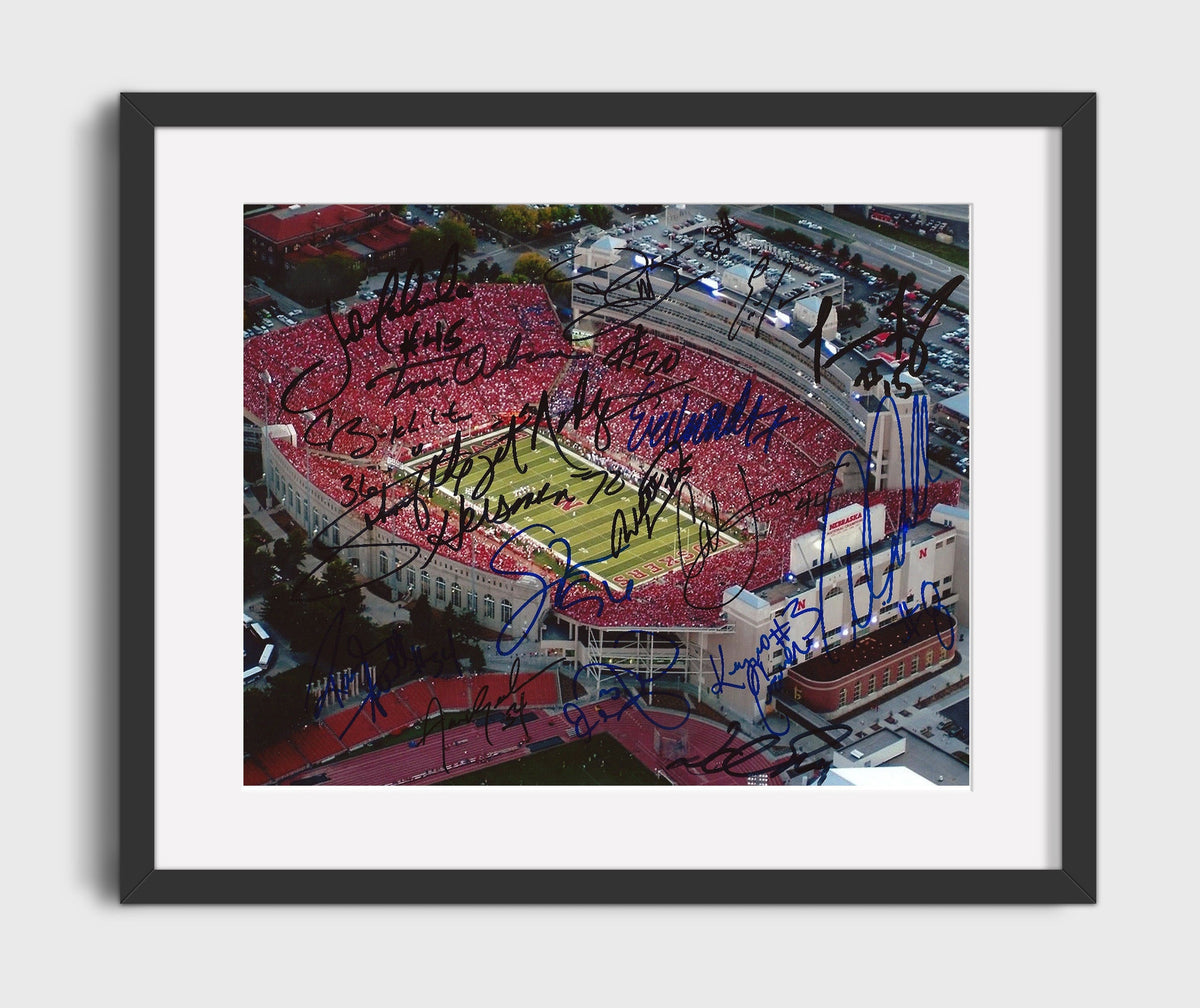 Nebraska Football - Memorial Stadium Sea of Red Aerial 8x10 Gallery Frame college football wall art